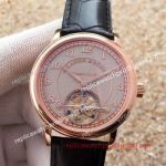 AAA Grade Swiss Replcia A.Lange & Sohne 1815 Tourbillon Watch with Rose Gold Case Grey Dial